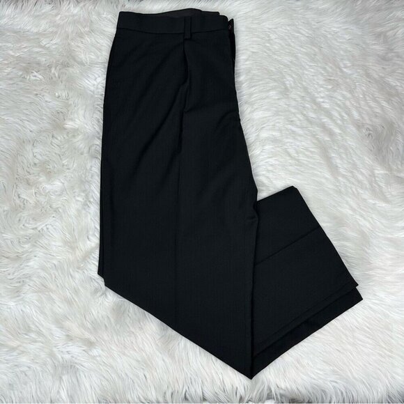 Kenneth Cole Reaction Men’s Black Striped Pleated Relaxed Career‎ Pants W40/L30 - Picture 2 of 13